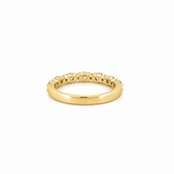 14K Gold Two Size Round Diamond Band