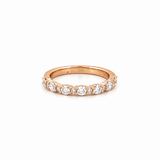 14K Gold Two Size Round Diamond Band