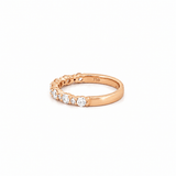 14K Gold Two Size Round Diamond Band