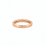 14K Gold Two Size Round Diamond Band