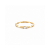 14K Gold East West Marquise Solitaire Band