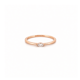 14K Gold East West Marquise Solitaire Band