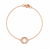 14K Gold Interlocking Double Diamond Hoop Bracelet