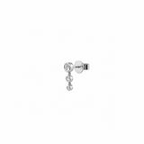 14K Gold Three Round Dangle Diamond Earrings