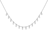 14K Gold Baguette Diamond Necklace