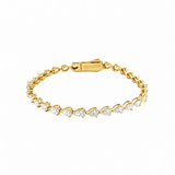 14K Gold Sideways Pear Lab Grown Diamond Tennis Bracelet