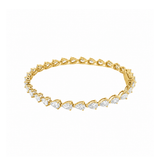 14K Gold Sideways Pear Lab Grown Diamond Tennis Bracelet