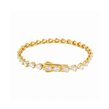 14K Gold Sideways Pear Lab Grown Diamond Tennis Bracelet