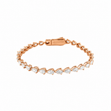 14K Gold Sideways Pear Lab Grown Diamond Tennis Bracelet