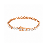 14K Gold Sideways Pear Lab Grown Diamond Tennis Bracelet