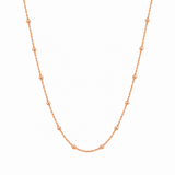 14K Gold Spaced Ball Bolo Necklace