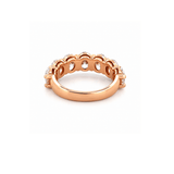 14K Gold Lab Grown Oval Diamond Basket Wedding Band