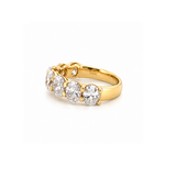 14K Gold Lab Grown Oval Diamond Basket Wedding Band