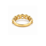 14K Gold Lab Grown Oval Diamond Basket Wedding Band