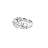 14K Gold Lab Grown Oval Diamond Basket Wedding Band