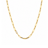 14K Gold Paper Clip Medium Necklace