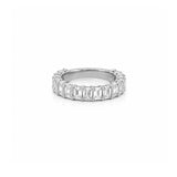 14K Gold Lab Grown Emerald Cut Diamond 3/4 Basket Band