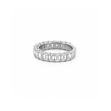 14K Gold Lab Grown Emerald Cut Diamond 3/4 Basket Band