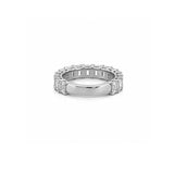 14K Gold Lab Grown Emerald Cut Diamond 3/4 Basket Band