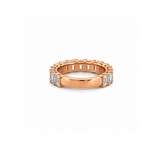 14K Gold Lab Grown Emerald Cut Diamond 3/4 Basket Band