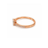14K Gold Baguette Cluster Diamond Engagement Ring