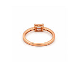 14K Gold Baguette Cluster Diamond Engagement Ring
