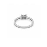 14K Gold Baguette Cluster Diamond Engagement Ring