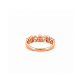 14K Gold Natural Two Round and Multi Shape Bezel Band