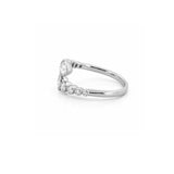 14K Gold Natural Open Pear Round and Claw Diamond Band