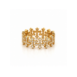14K Gold Natural Alternating Cross Diamond Eternity Band