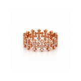 14K Gold Natural Alternating Cross Diamond Eternity Band