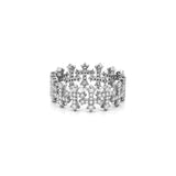 14K Gold Natural Alternating Cross Diamond Eternity Band