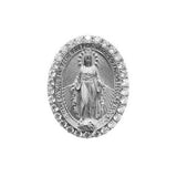 14K Gold Natural Miraculous Medal Signet Diamond Band