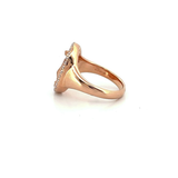 14K Gold Natural Miraculous Medal Signet Diamond Band