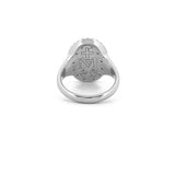 14K Gold Natural Miraculous Medal Signet Diamond Band