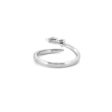 14K Gold Natural Pear and Round Bezel Open Claw Band