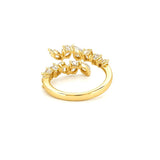 14K Gold Natural Open Multi Shape Diamond Band