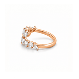 14K Gold Natural Open Multi Shape Diamond Band