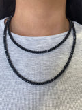 14K Gold Black Spinel Necklace