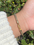 14K Gold Diamond Cut 4MM Bracelet