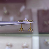 14K Gold Dog Earrings