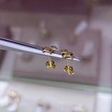 14K Gold Dog Earrings