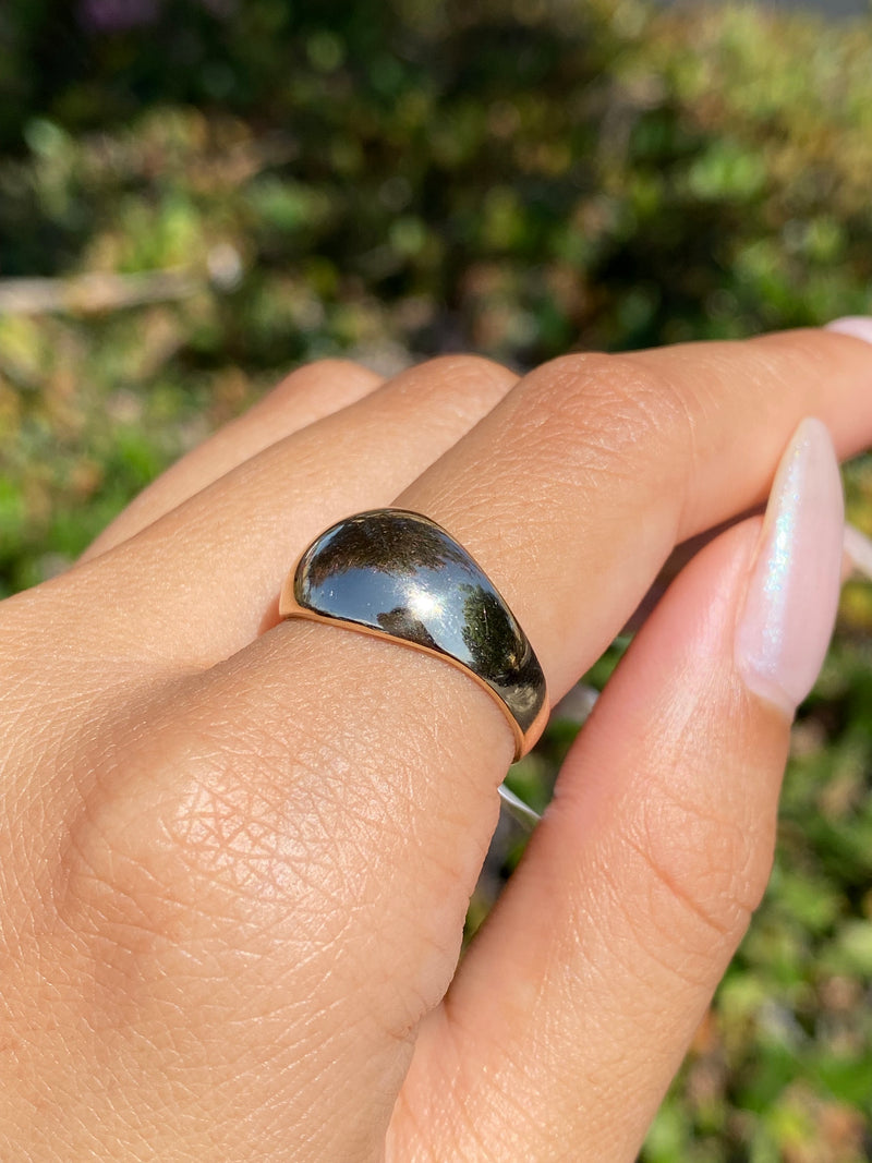 14K Gold Domed Style Band