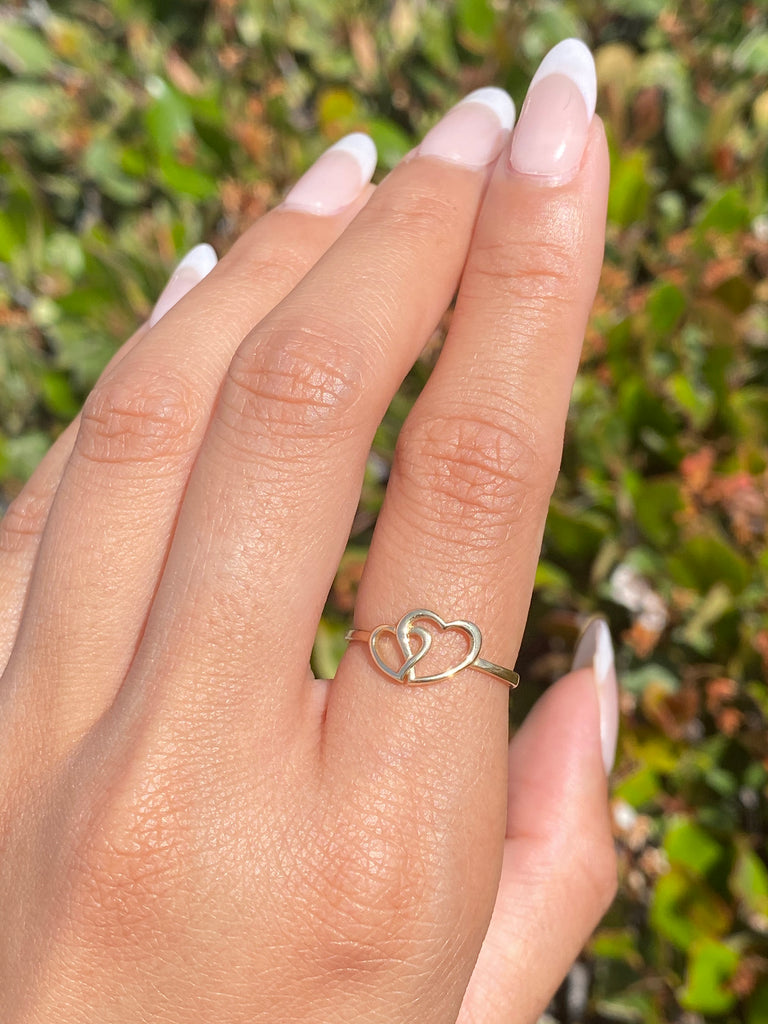 Buy Fashion Double Heart Ring Elegant Women Rhinestone Adjustable Opening  Ring Charm Jewelry Wedding Party Birthday Gift by SamGreatWorld Online at  desertcartINDIA