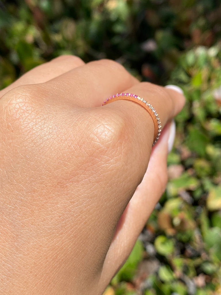 1mm diamond best sale eternity band