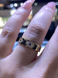 14K Gold Evil Eye Eternity Diamond Band