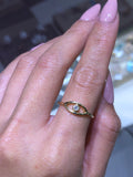 14K Gold Open Evil Eye Band