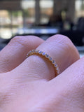 14K Gold Half Pear Half Round Diamond Eternity Band