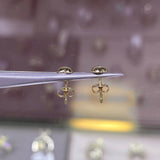 14K Gold Heart Earrings