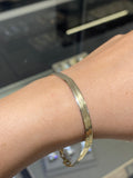 14K Gold 4MM Herringbone Bracelet